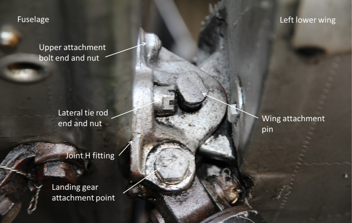 Figure 5: Joint H fitting (lower wing attachment), looking aft